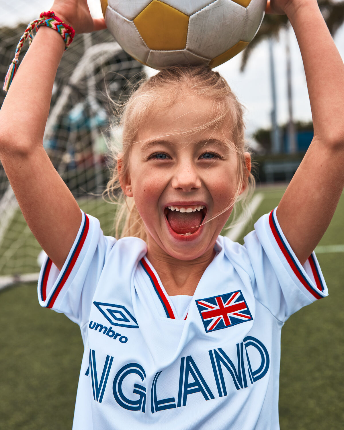 Kids Umbro England Soccer Jersey - White - Image 2