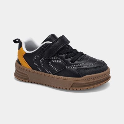 Toddler Boy Casual Sneakers - Black/Brown