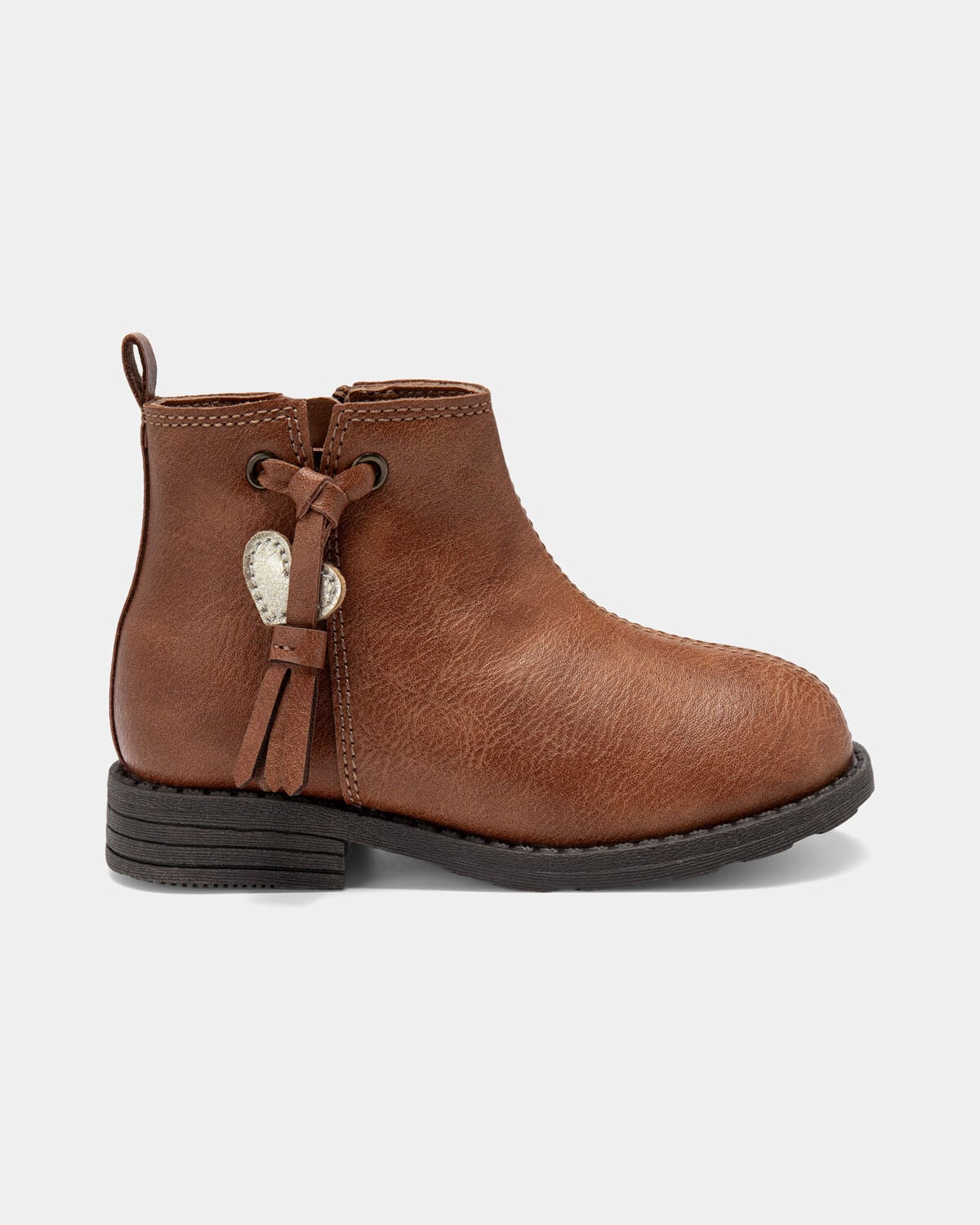 Toddler Girl Tassel Zip-Up Boots - Brown - Image 2