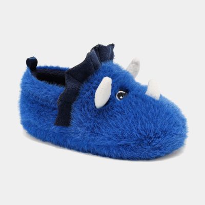 Toddler Boy Dinosaur Slippers - Blue