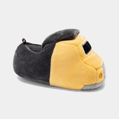 Toddler Boy Truck Slippers - Yellow/Grey