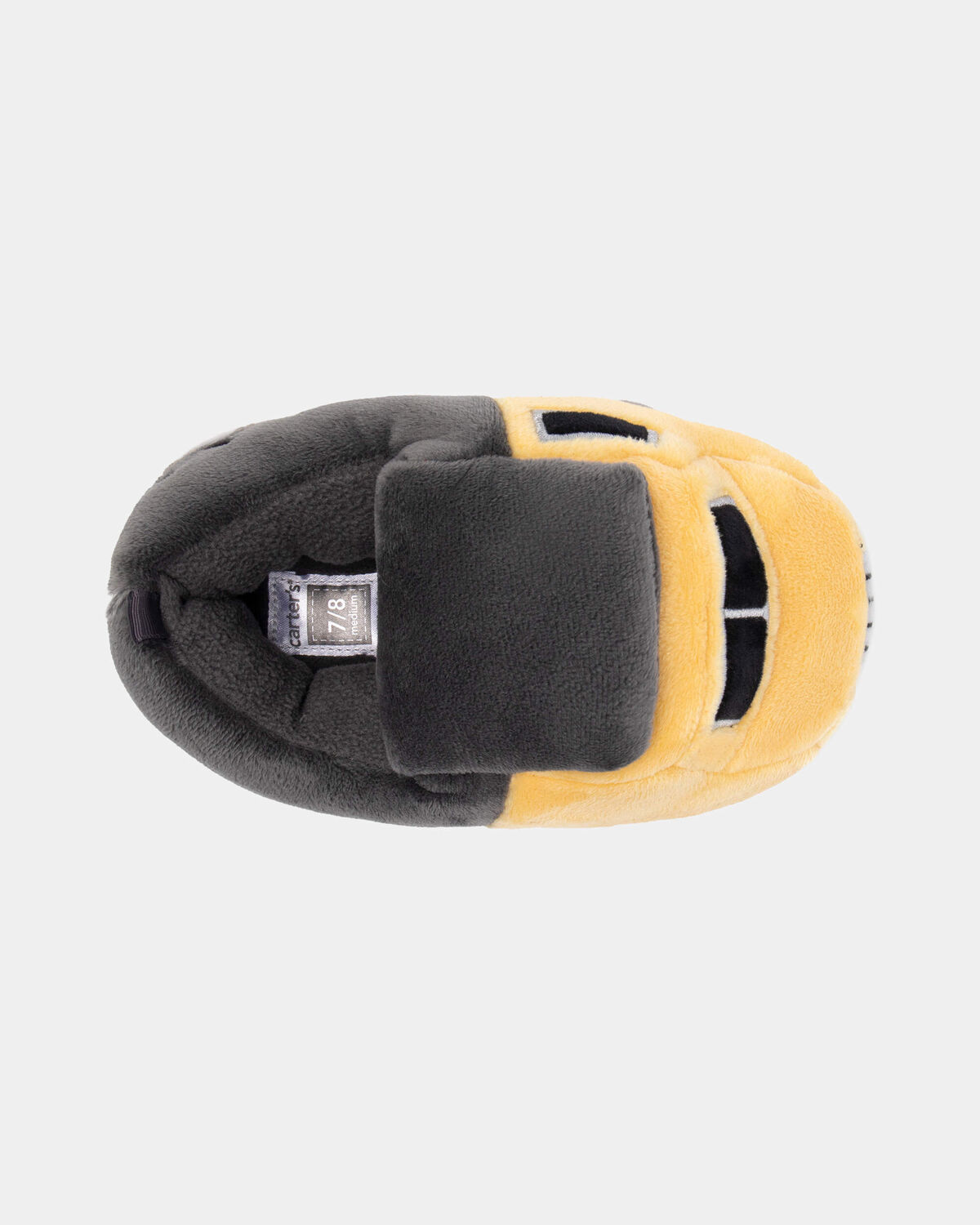 Toddler Boy Truck Slippers - Yellow/Grey - Image 4