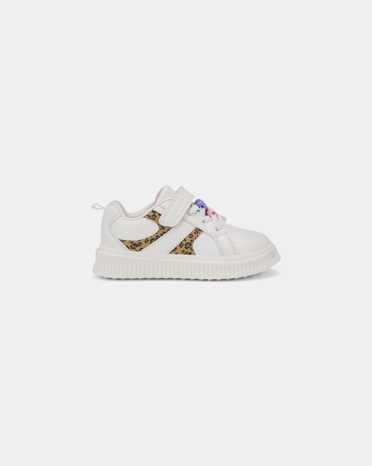 Toddler Girl Leopard Charm Sneakers - White - Image 2