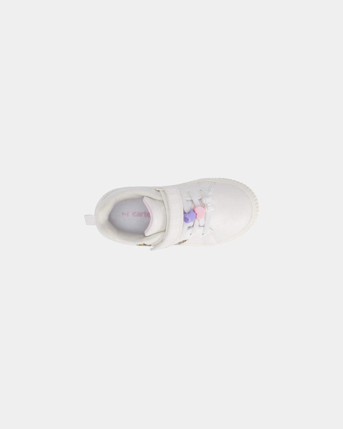 Toddler Girl Leopard Charm Sneakers - White - Image 4