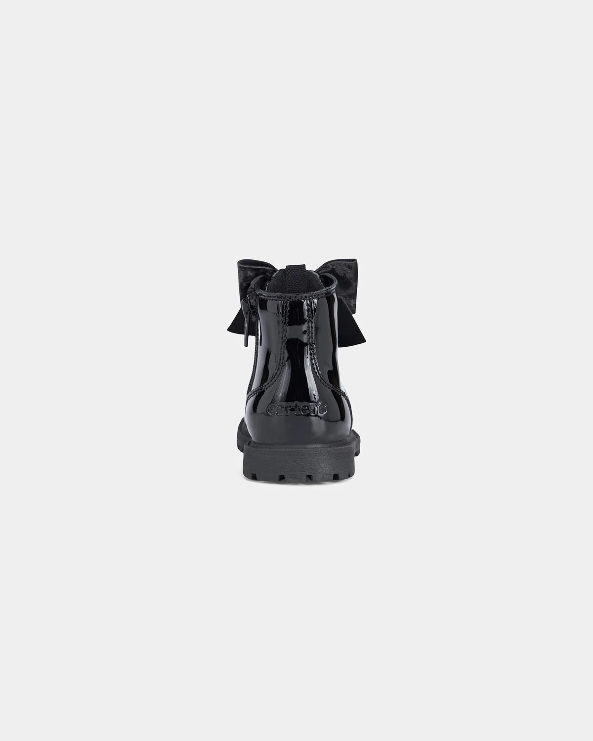 Toddler Girl Bow Combat Boots - Black - Image 3