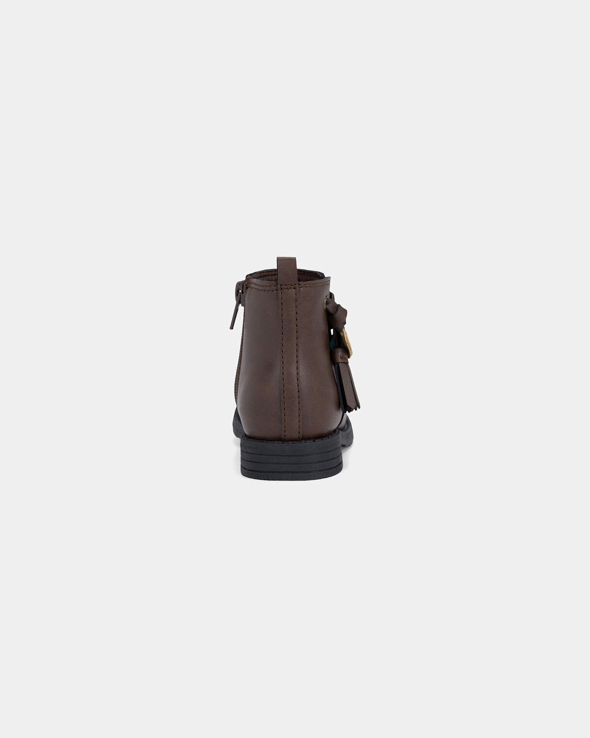 Toddler Girl Heart Charm Boots - Brown - Image 3