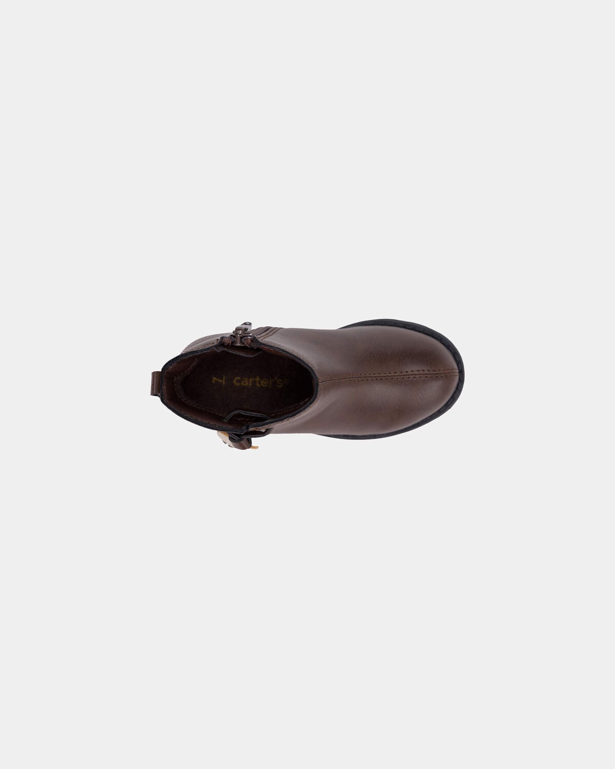 Toddler Girl Heart Charm Boots - Brown - Image 4