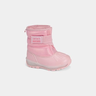 Toddler Girl Iridescent Light-Up Snow Boots - Pink