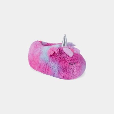 Girls Unicorn Ombre Slippers - Pink/Blue