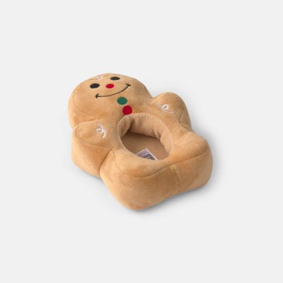 Boys Gingerbread Man Slippers - Brown