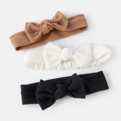 Baby Girl 3-Pack Bow Headwraps