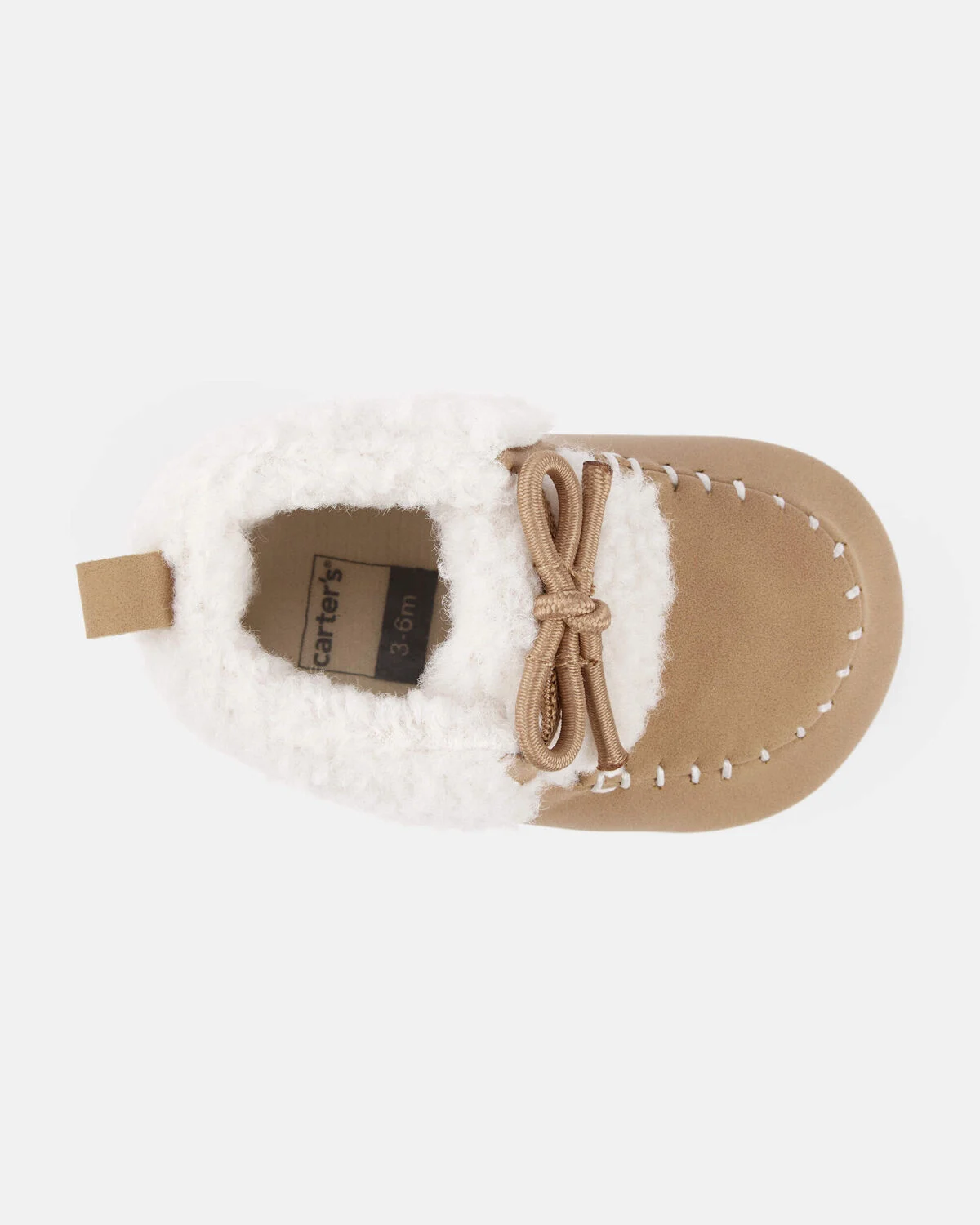 Baby Boy Teddy Fleece Moccasin Boots - Brown - Image 4