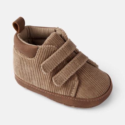 Baby Boy Corduroy High-Top Casual Sneakers - Brown
