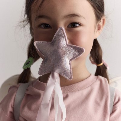 Toddler Girl 2-Pack Glitter Crown & Wand Set - Pink