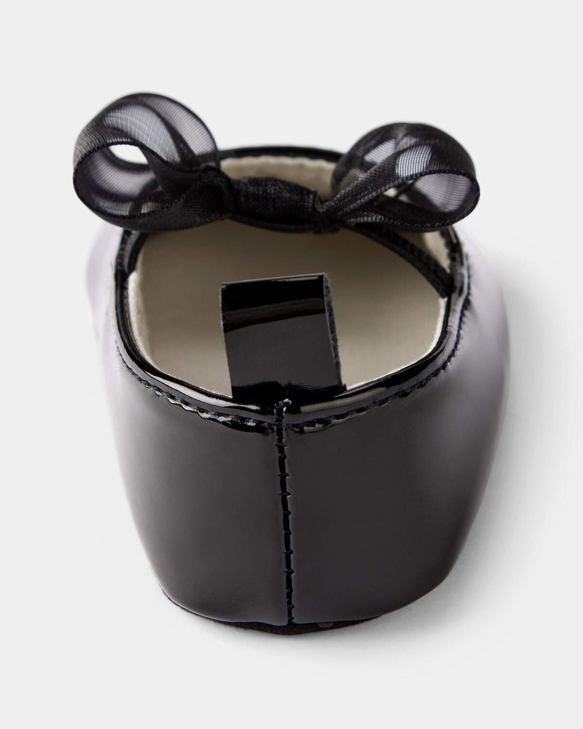Baby Girl Bow Shiny Mary Jane Dress Shoes - Black - Image 3