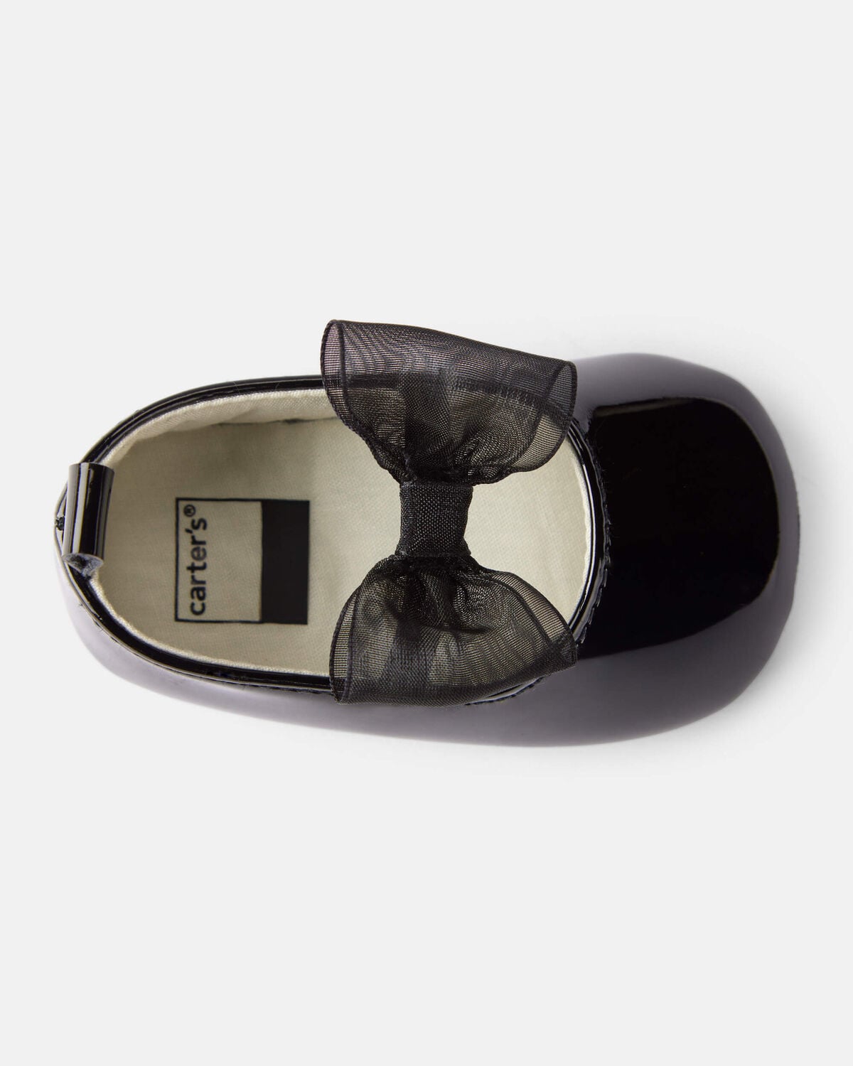 Baby Girl Bow Shiny Mary Jane Dress Shoes - Black - Image 4