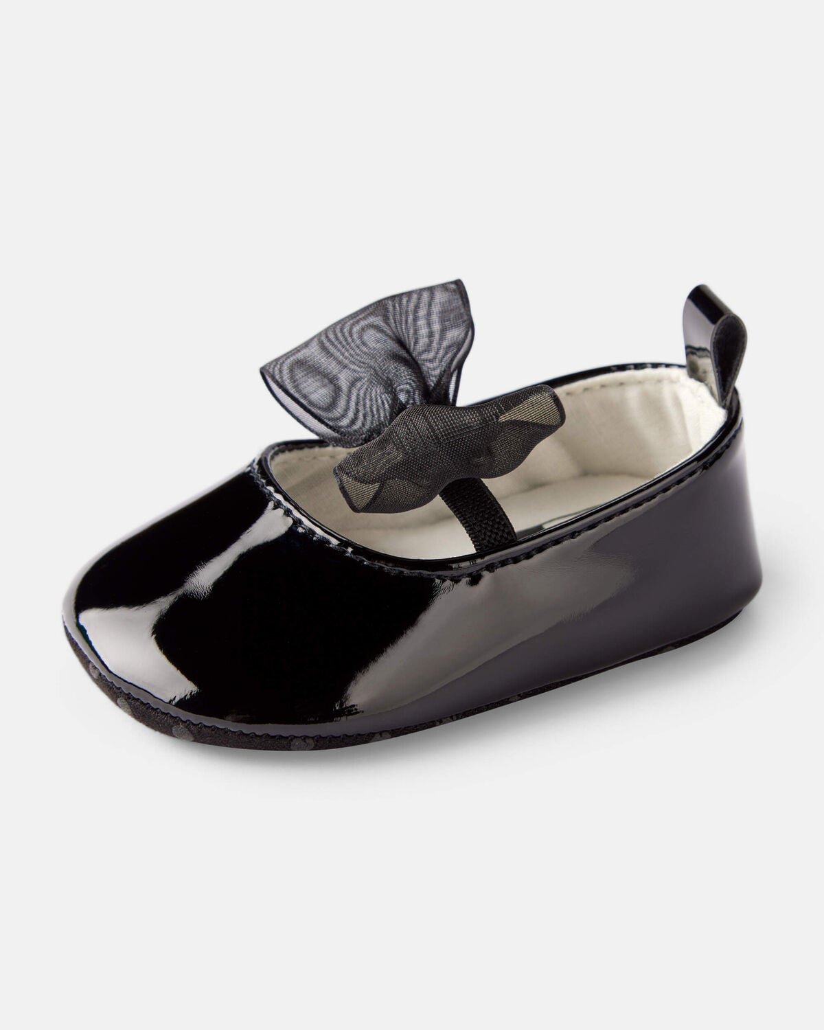 Baby Girl Bow Shiny Mary Jane Dress Shoes - Black - Image 6