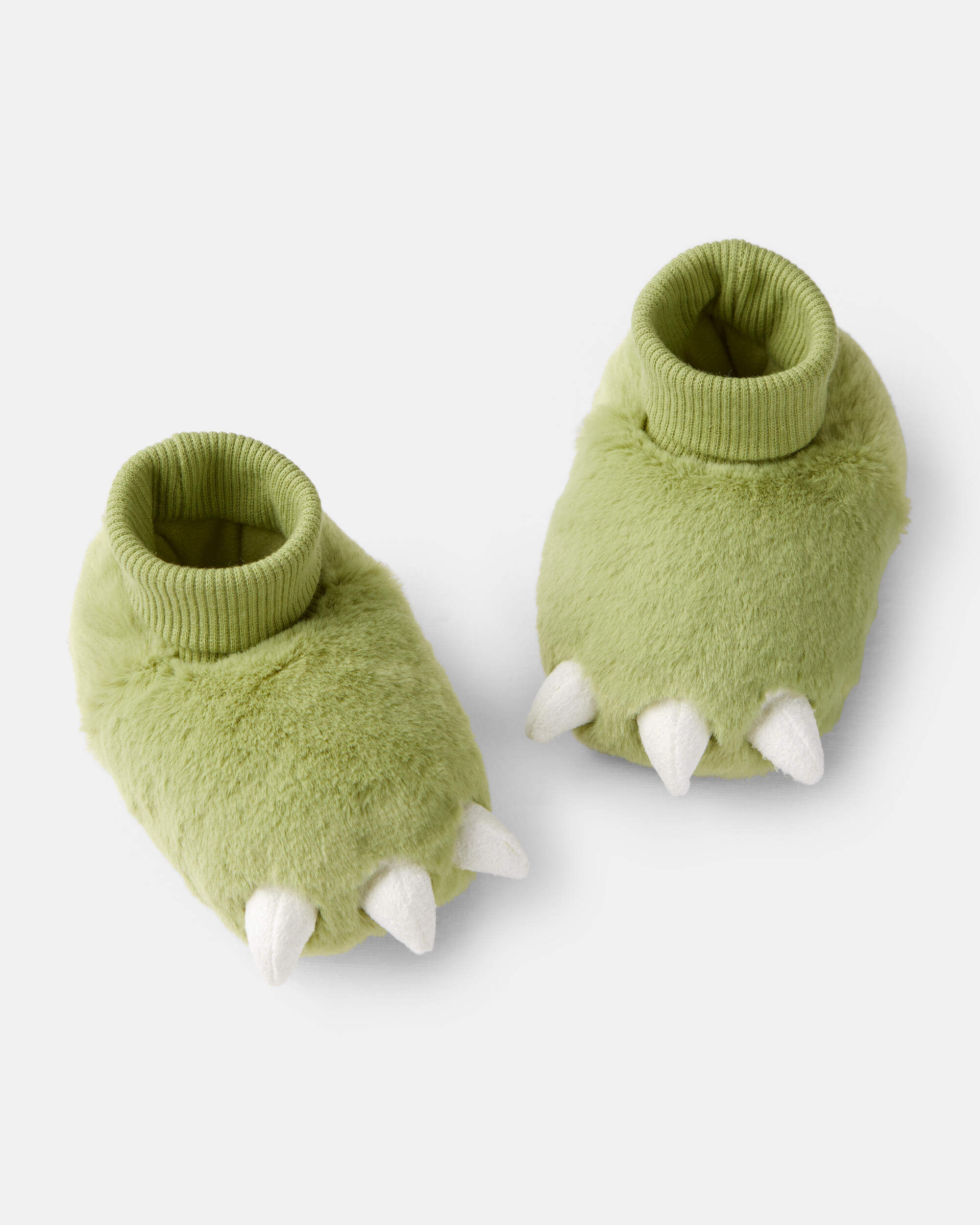 Baby Boy Dinosaur Slippers - Green - Image 2