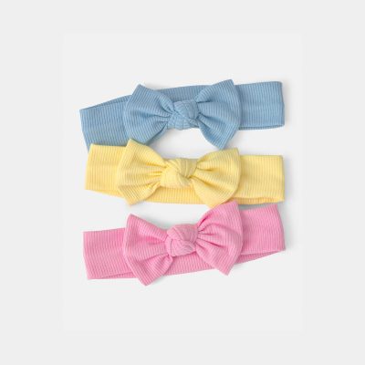 Baby Girl 3-Pack Solid Headbands
