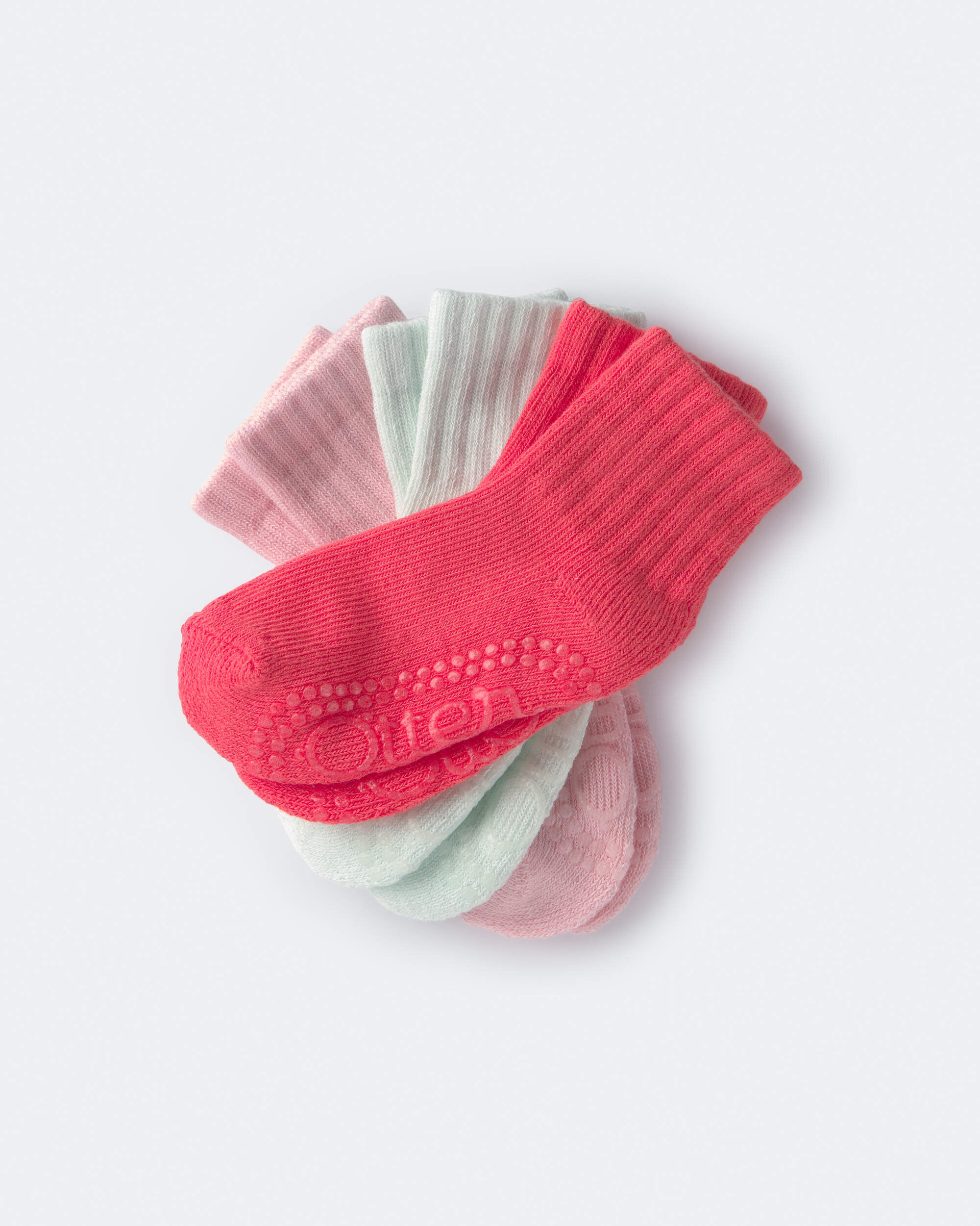 Toddler Girl 3-Pack Crew Socks - Purple/Pink - Image 5