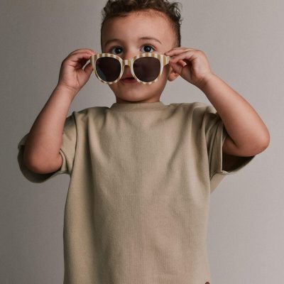 Toddler Stripe Sunglasses - Cream/Beige