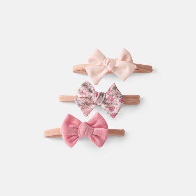 Baby Girl 3-Pack Headbands - Pink