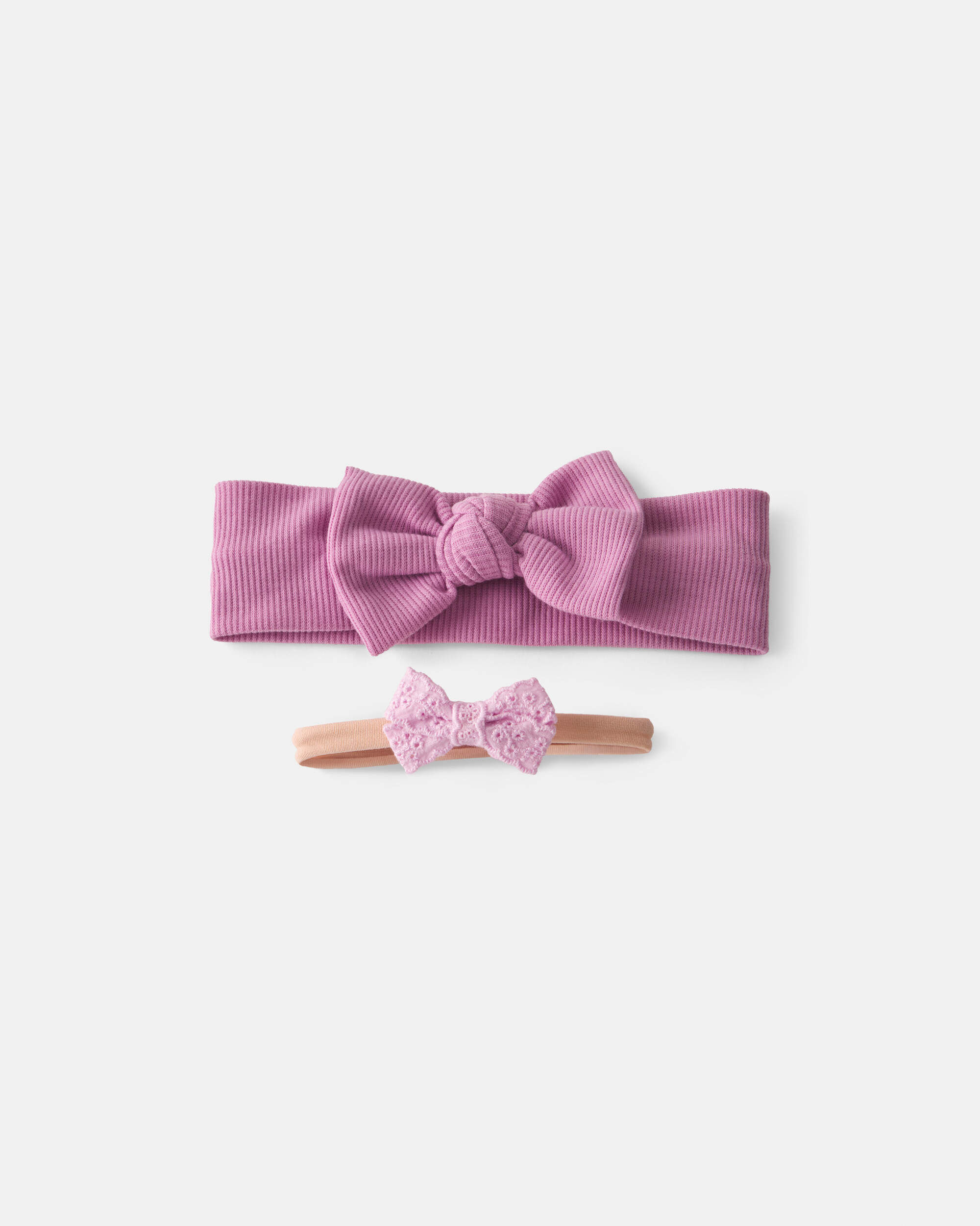 Baby Girl 2-Pack Bow Headbands - Pink - Image 2