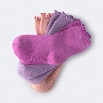 Toddler Girl 3-Pack Crew Socks - Purple/Pink