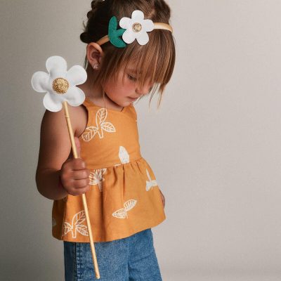 Toddler Girl Flower Headband & Wand Set