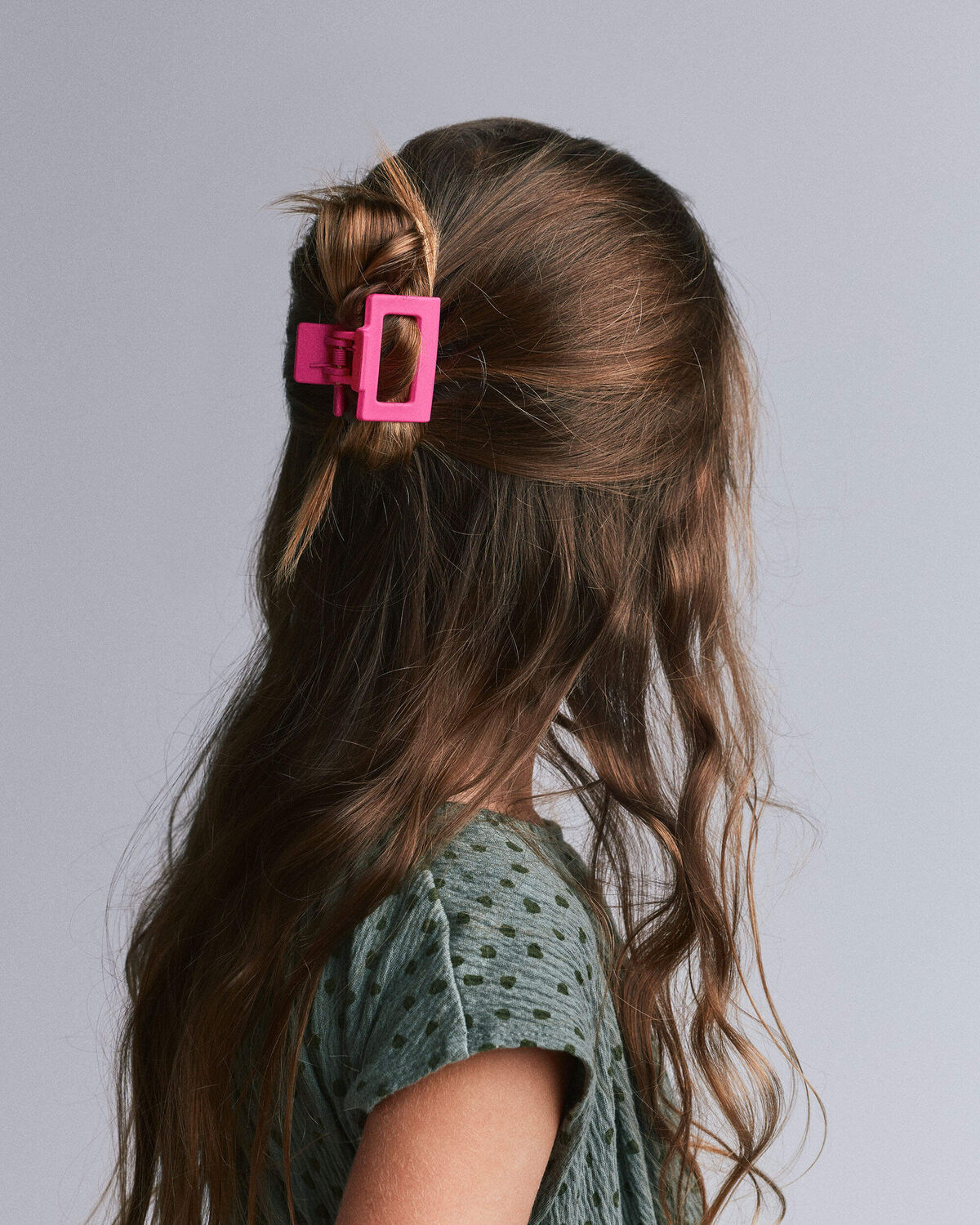 Toddler Girl 4 Pack Hair Clips - Hot Pink/Golden Yellow - Image 2