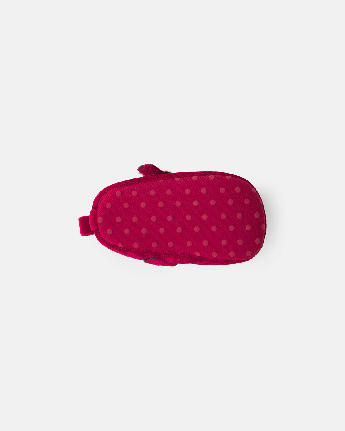 Baby Girl Mary Jane Velvety Flats - Red - Image 5