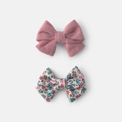Toddler Girl 2-Pack Bow Floral Hair Clips