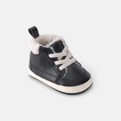 Baby Boy High Top Sneakers - Black