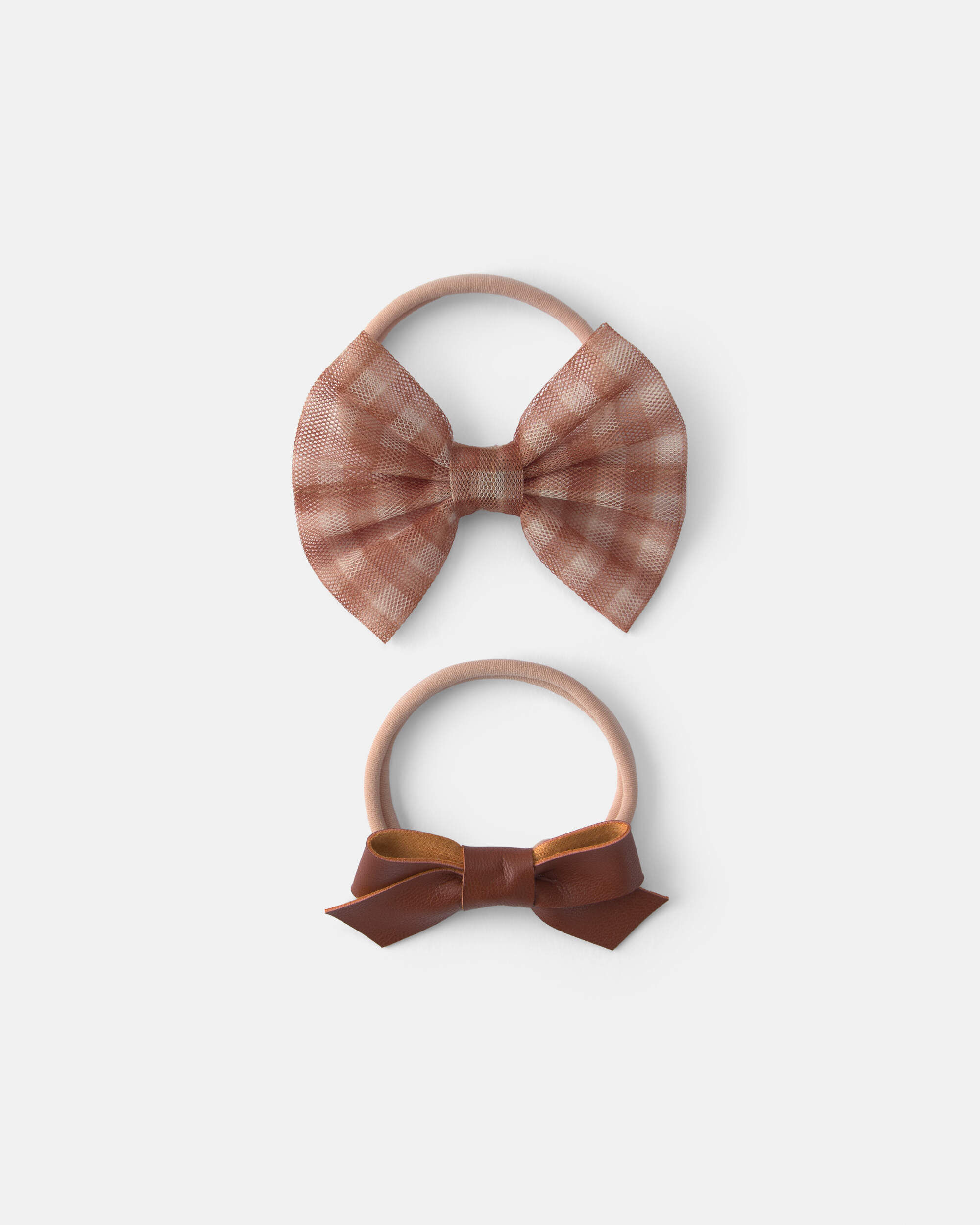 Baby Girl 2-Pack Bow Headbands - Pink - Image 4