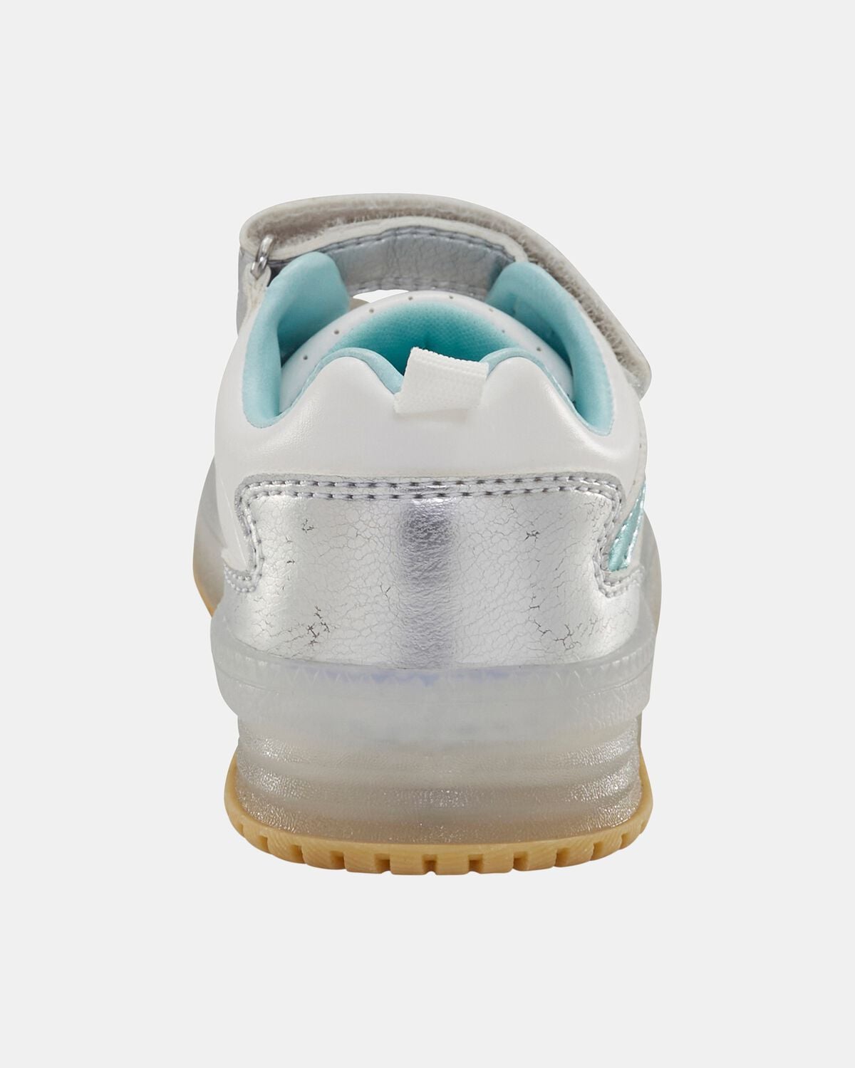 Toddler Light Up Metallic Sneakers - Silver/Aqua - Image 4