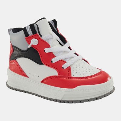 Toddler High-Top Sneakers - Red/White
