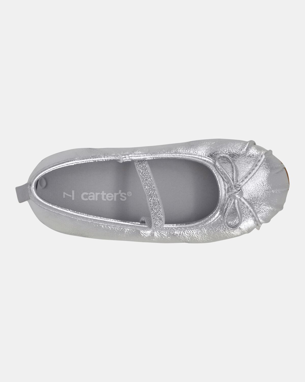 Toddler Ballet Slippers - Silver - Image 4