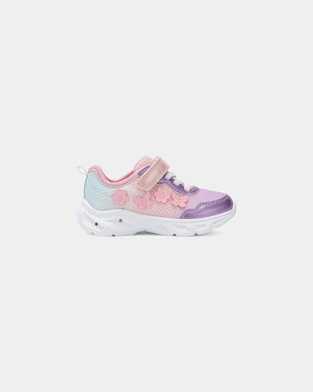 Toddler Girl Butterfly Floral Light-Up Athletic Shoes - Purple/Pink - Image 3