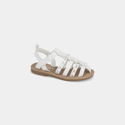 Toddler Girl Floral Sandals - White