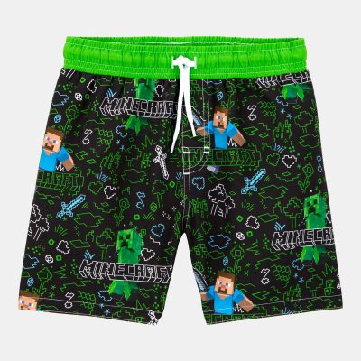 Boys Minecraft® Swim Trunks - Green