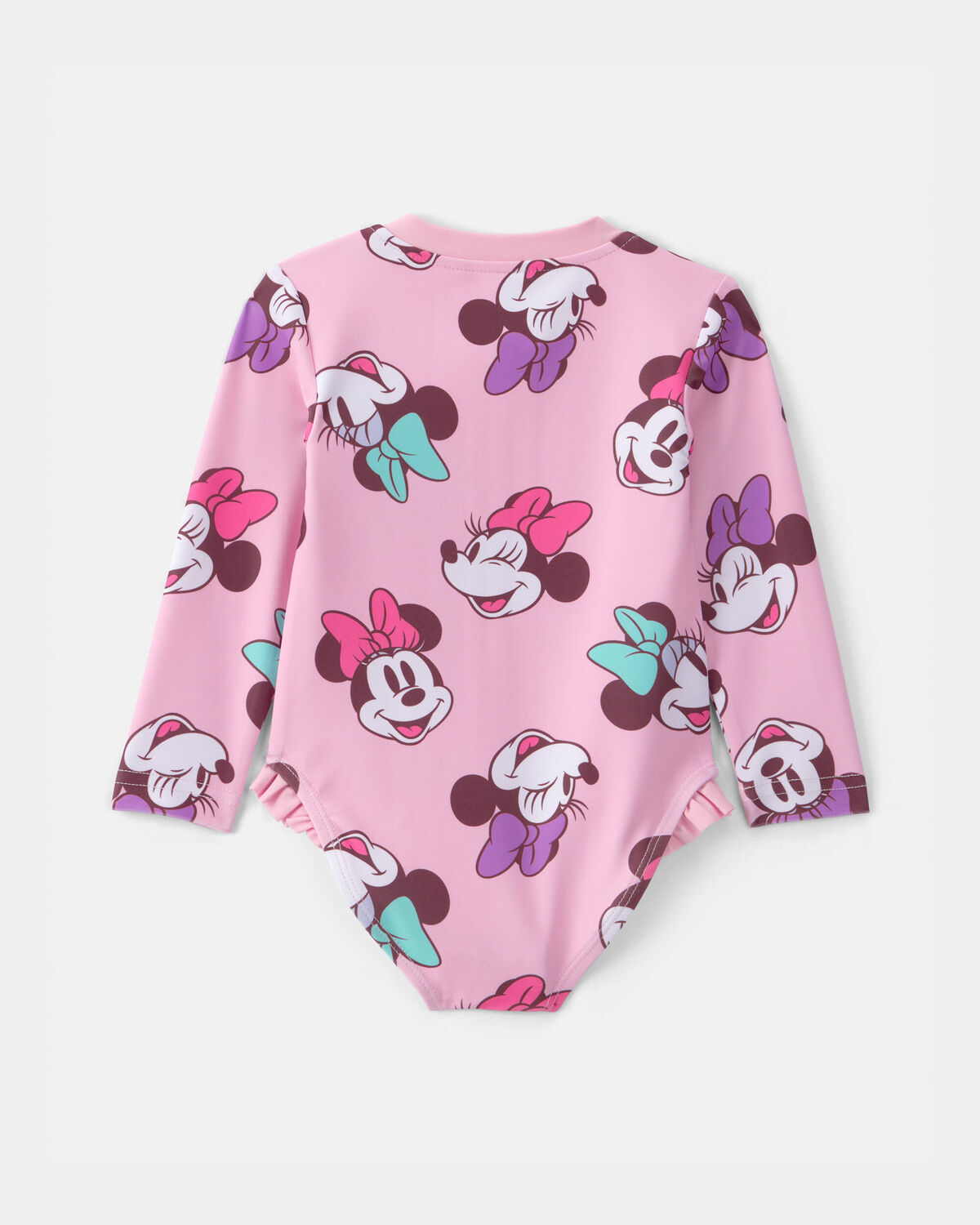 Baby Girl Disney© Minnie Mouse 1-Piece Swimsuit Rashguard - Pink - Image 3