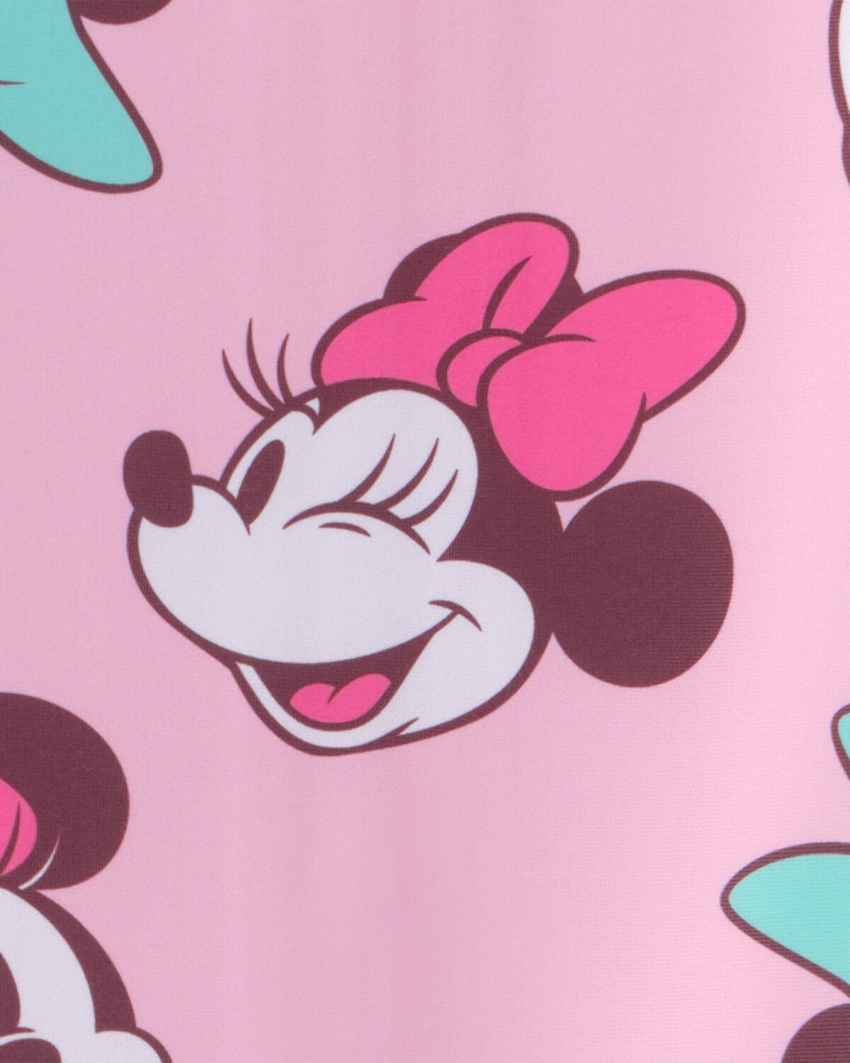 Baby Girl Disney© Minnie Mouse 1-Piece Swimsuit Rashguard - Pink - Image 4