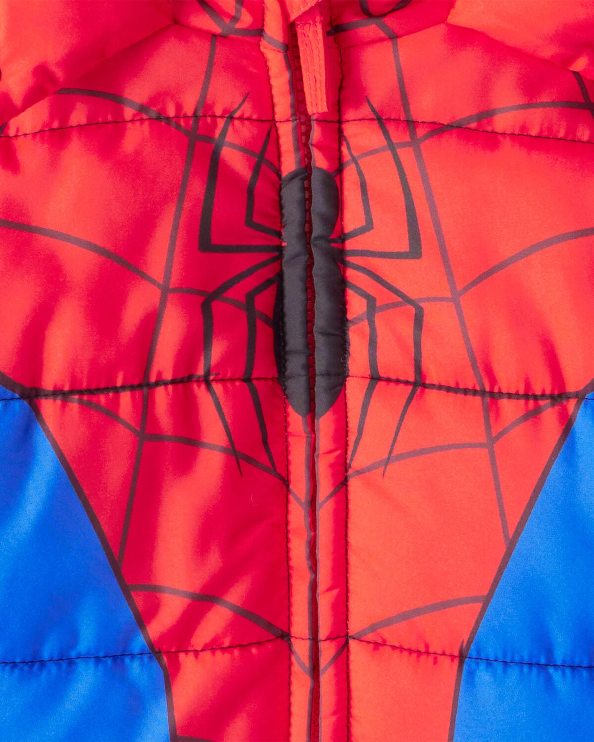 Toddler Boy ©Marvel Spider-Man Hooded Heavyweight Winter Jacket - Red/Blue - Image 3