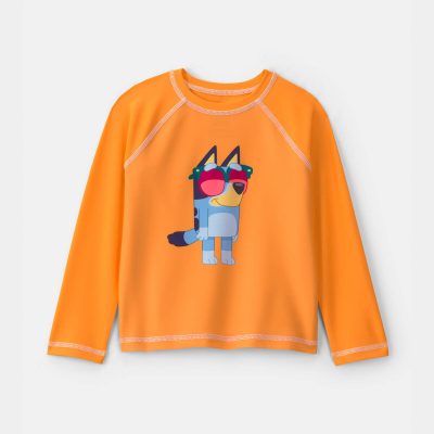 Toddler Boy Bluey™ Rashguard - Orange