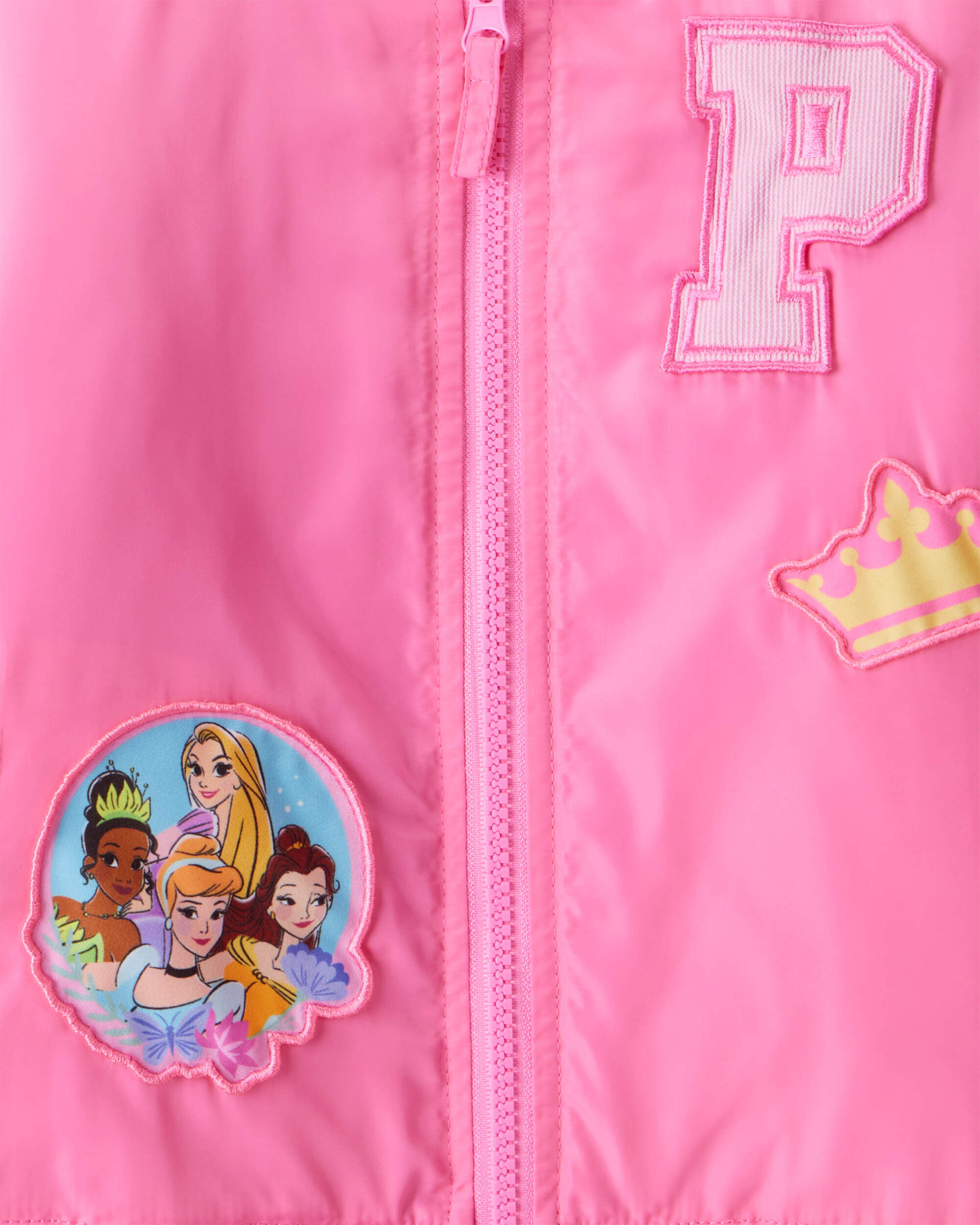 Toddler Girl Disney© Princess Long-Sleeve Varsity Jacket - Pink - Image 4