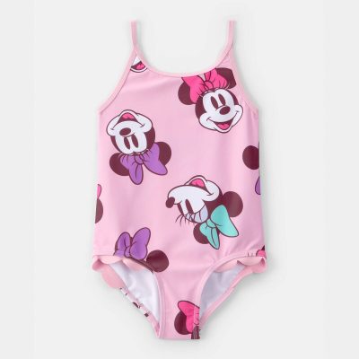 Toddler Girl 1-Piece Disney© Minnie Mouse Swimsuit - Pink