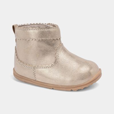 Baby Girl Every Step® First Walker Metallic Boots - Gold