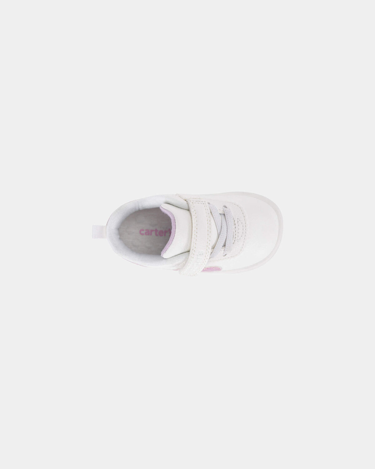 Baby Girl Every Step® First Walker Shimmer Heart Sneakers - White/Pink - Image 3