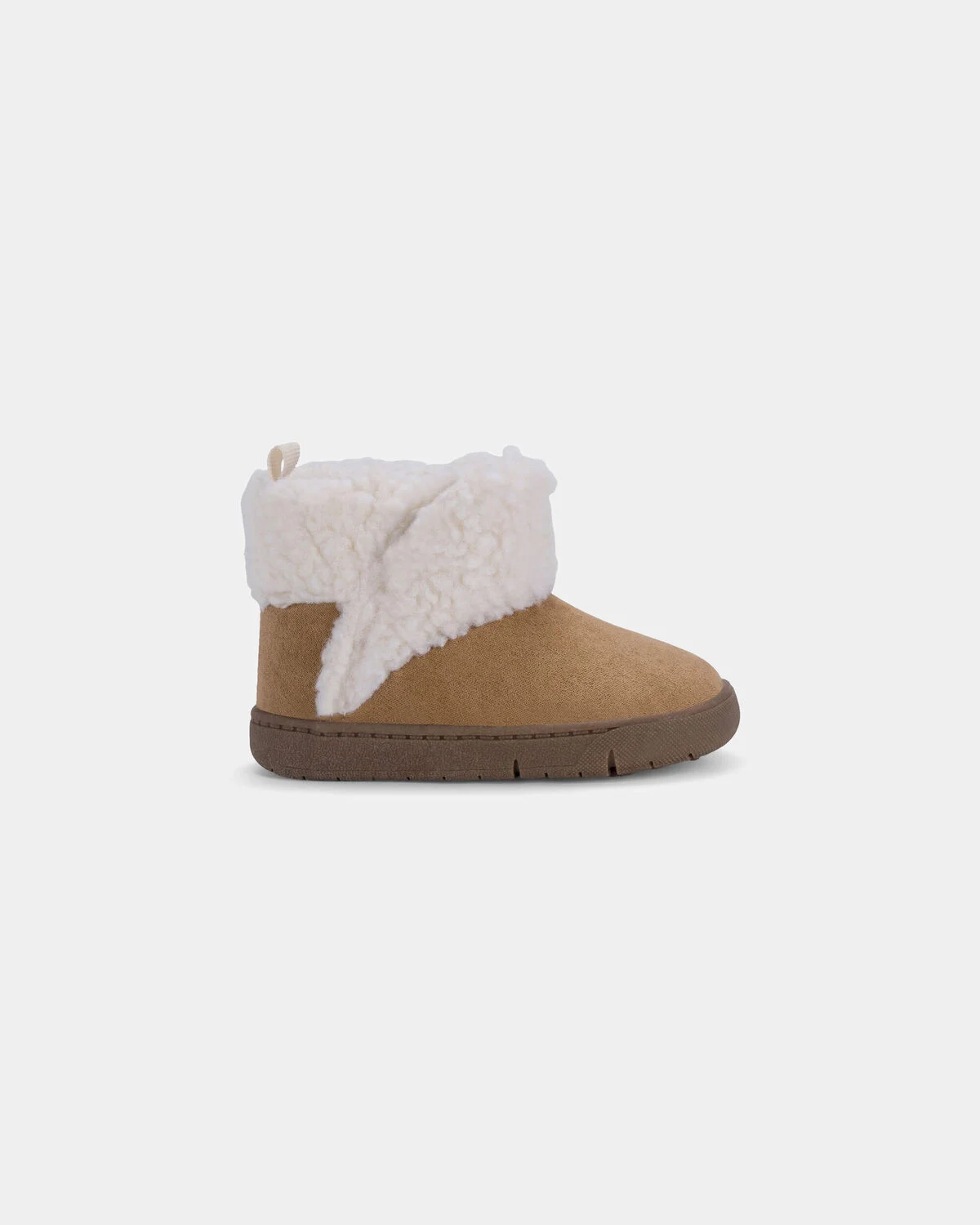 Baby Girl Every Step® First Walker Teddy Fleece Boots - Tan - Image 2