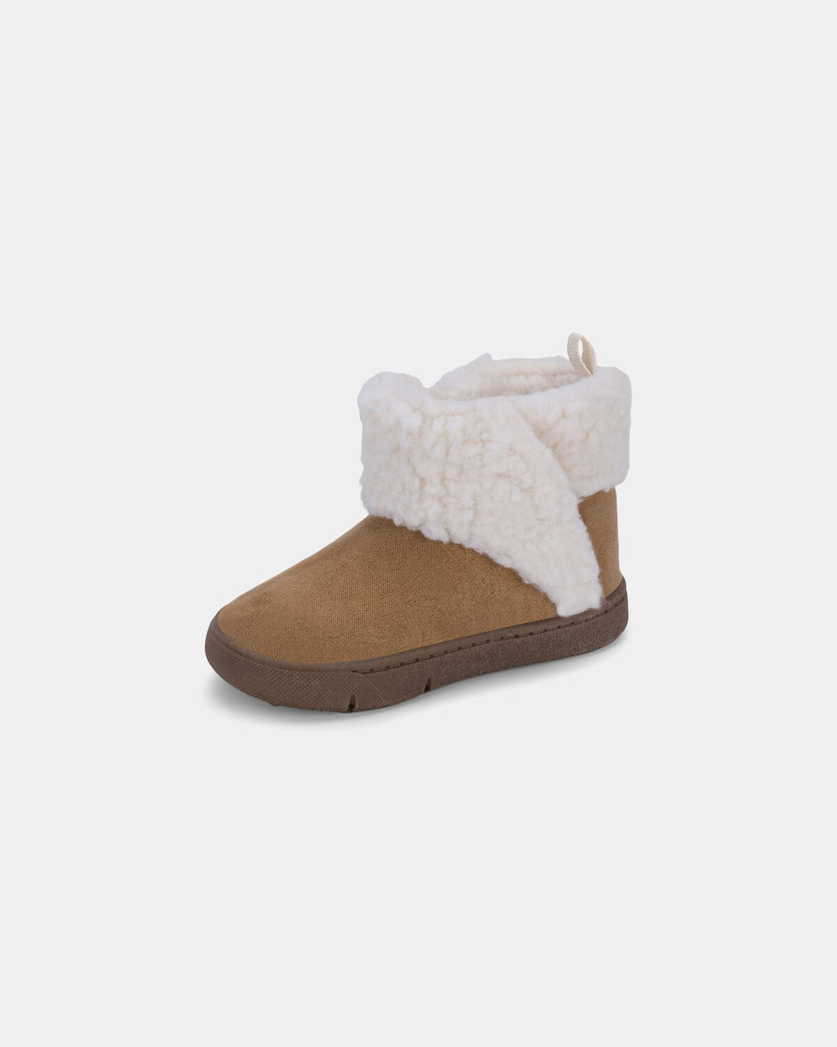 Baby Girl Every Step® First Walker Teddy Fleece Boots - Tan - Image 6